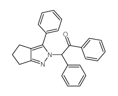 1,2-diphenyl-2-(6-phenyl-7,8-diazabicyclo[3.3.0]octa-5,8-dien-7-yl)ethanone结构式