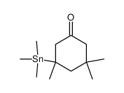3,5,5-trimethyl-3-(trimethylstannyl)cyclohexanone Structure