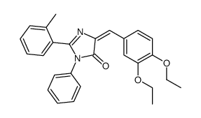 4H-Imidazol-4-one,5-[(3,4-diethoxyphenyl)methylene]-3,5-dihydro-2-(2-methylphenyl)-3-phenyl- structure