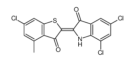 5,7-Dichloro-2-[6-chloro-4-methyl-3-oxobenzo[b]thiophen-2(3H)-ylidene]-1H-indol-3(2H)-one structure