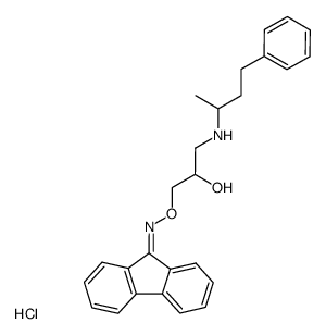Fluoren-9-one O-[2-hydroxy-3-(1-methyl-3-phenyl-propylamino)-propyl]-oxime; hydrochloride Structure