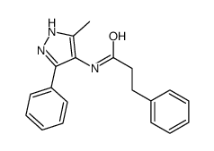 N-(5-methyl-3-phenyl-1H-pyrazol-4-yl)-3-phenylpropanamide结构式