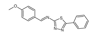 1-(4-methoxyphenyl)-N-(5-phenyl-1,3,4-thiadiazol-2-yl)methanimine Structure