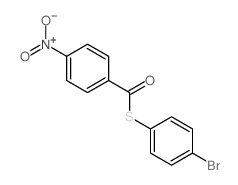Benzenecarbothioicacid, 4-nitro-, S-(4-bromophenyl) ester Structure
