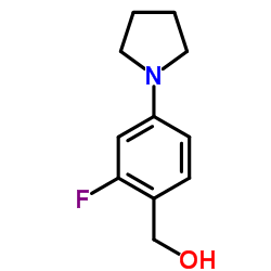 [2-Fluoro-4-(1-pyrrolidinyl)phenyl]methanol Structure