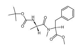 methyl (S)-2-[(S)-2-(tert-butoxycarbonylamino)-N-methylpropanamido]-3-phenylpropanoate结构式