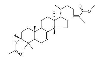 3β-acetoxy-tirucalla-7,24c-dien-26-oic acid methyl ester结构式
