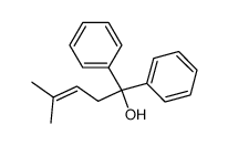 4-methyl-1,1-diphenylpent-3-en-1-ol Structure