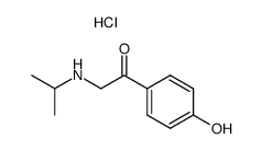 1-(4-hydroxyphenyl)-2-(isopropylamino)ethan-1-one hydrochloride结构式