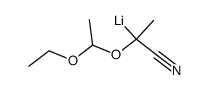 2-(1-ethoxyethoxy)-2-lithiopropanenitrile Structure