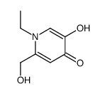 1-ethyl-5-hydroxy-2-(hydroxymethyl)pyridin-4-one结构式