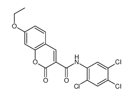 7-ethoxy-2-oxo-N-(2,4,5-trichlorophenyl)chromene-3-carboxamide结构式