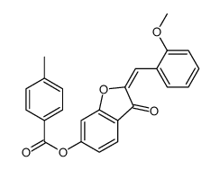 [2-[(2-methoxyphenyl)methylidene]-3-oxo-1-benzofuran-6-yl] 4-methylbenzoate Structure