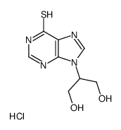 9-(1,3-dihydroxypropan-2-yl)-3H-purine-6-thione,hydrochloride结构式