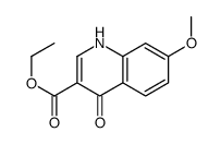 7-甲氧基-4-氧代-1,4-二氢喹啉-3-羧酸乙酯结构式