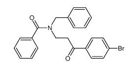 N-benzyl-N-(3-(4-bromophenyl)-3-oxopropyl)benzamide结构式