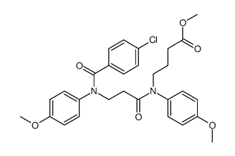 methyl N-[N-(p-chlorobenzoyl)-3-(p-anisidino)propionyl]-4-(p-anisidino)butyrate Structure