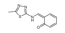 6-[[(5-methyl-1,3,4-thiadiazol-2-yl)amino]methylidene]cyclohexa-2,4-dien-1-one Structure