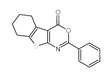 5,6,7,8-Tetrahydro-2-phenyl-4H-[1]benzothieno[2,3-d][1,3]oxazin-4-one结构式