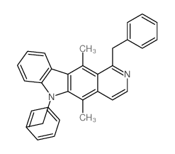 1,6-dibenzyl-5,11-dimethylpyrido[4,3-b]carbazole Structure