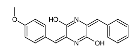 (3Z,6Z)-3-benzylidene-6-[(4-methoxyphenyl)methylidene]piperazine-2,5-dione结构式