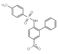 4-methyl-N-(4-nitro-2-phenyl-phenyl)benzenesulfonamide结构式