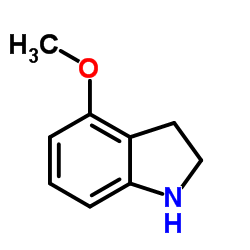 4-甲氧基-2,3-二氢-1H-吲哚结构式