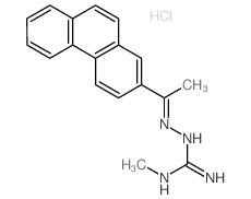 Hydrazinecarboximidamide, N-methyl-2-[1-(2-phenanthrenyl)ethylidene]-, monohydrochloride structure