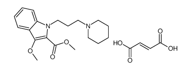 (E)-but-2-enedioic acid,methyl 3-methoxy-1-(3-piperidin-1-ylpropyl)indole-2-carboxylate Structure