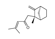 4-Methyl-1-(2-methyl-3-methylenbicyclo[2.2.1]hept-2-yl)-3-penten-2-on结构式