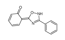 6-(3-phenyl-2H-1,2,4-oxadiazol-5-ylidene)cyclohexa-2,4-dien-1-one结构式