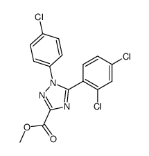 1H-1,2,4-Triazole-3-carboxylic acid,1-(4-chlorophenyl)-5-(2,4-dichlorophenyl)-,methyl ester Structure