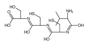 (2S)-2-[[(2R)-2-[[(2R)-2-[[(2S)-2-amino-3-methylbutanoyl]amino]-3-sulfanylpropanoyl]amino]-3-sulfanylpropanoyl]amino]-3-hydroxypropanoic acid Structure
