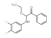 Ethanone,2-[(3,4-dichlorophenyl)amino]-2-ethoxy-1-phenyl-结构式
