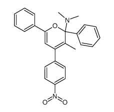 2-Dimethylamino-3-methyl-4-(4-nitro-phenyl)-2,6-diphenyl-2H-pyran结构式