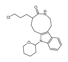 4-oxo-5-(3-chloropropyl)-8-(2-tetrahydropyranyl)-1,2,3,4,5,6,7,8-octahydroazonino<5,4-b>indole Structure
