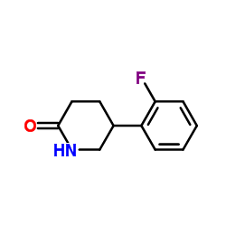 5-(2-氟苯基)-2-哌啶酮结构式