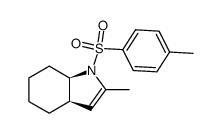 cis-3a,4,5,6,7,7a-hexahydro-2-methyl-1-[(4-methylphenyl)sulfonyl]indole结构式