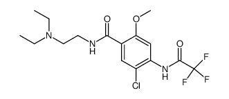 5-chloro-N-(2-(diethylamino)ethyl)-2-methoxy-4-(2,2,2-trifluoroacetamido)benzamide结构式