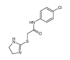 N-(4-chlorophenyl)-2-((4,5-dihydro-1H-imidazol-2-yl)thio)acetamide结构式