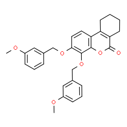 3,4-bis[(3-methoxyphenyl)methoxy]-7,8,9,10-tetrahydrobenzo[c]chromen-6-one结构式