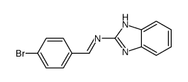 N-(1H-benzimidazol-2-yl)-1-(4-bromophenyl)methanimine结构式