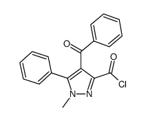 4-benzoyl-1-methyl-5-phenyl-1H-pyrazole-3-carbonyl chloride Structure