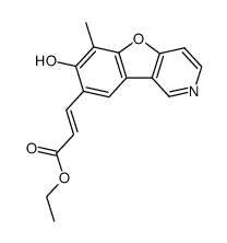 ethyl β-(7-hydroxy-6-methylbenzofuro(3,2-c)pyridin-8-yl)-trans-acrylate结构式