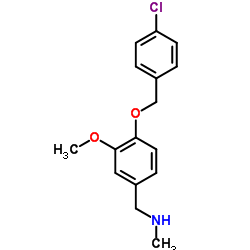 1-{4-[(4-Chlorobenzyl)oxy]-3-methoxyphenyl}-N-methylmethanamine Structure