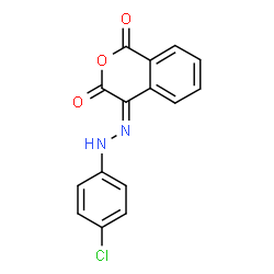 1H-2-BENZOPYRAN-1,3,4-TRIONE 4-[N-(4-CHLOROPHENYL)HYDRAZONE]结构式