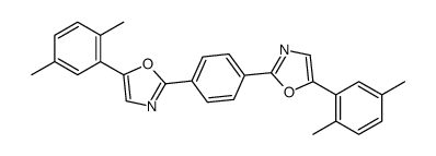 5-(2,5-dimethylphenyl)-2-[4-[5-(2,5-dimethylphenyl)-1,3-oxazol-2-yl]phenyl]-1,3-oxazole Structure