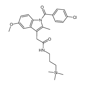 2-(1-(4-chlorobenzoyl)-5-methoxy-2-methyl-1H-indol-3-yl)-N-(3-(trimethylsilyl)propyl)acetamide Structure