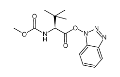 1H-benzo[d][1,2,3]triazol-1-yl (S)-2-((methoxycarbonyl)amino)-3,3-dimethylbutanoate结构式
