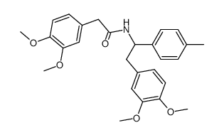 N-(2-(3,4-dimethoxyphenyl)-1-(4-tolyl)ethyl)-3,4-dimethoxyphenylacetamide结构式